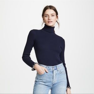NWOT! Scotch and Soda Ruffled Cuffs Turtleneck Top